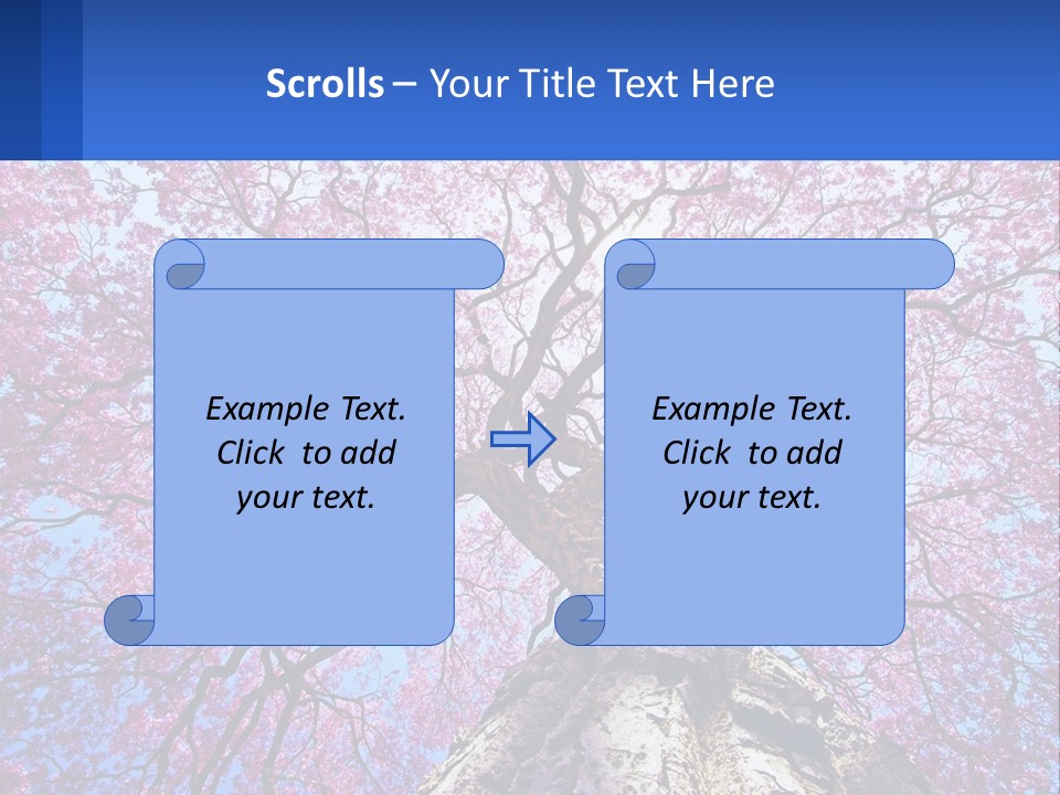 A Tree With Pink Leaves Is Shown In This Powerpoint Presentation PowerPoint Template