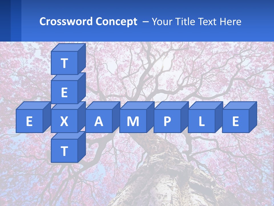 A Tree With Pink Leaves Is Shown In This Powerpoint Presentation PowerPoint Template