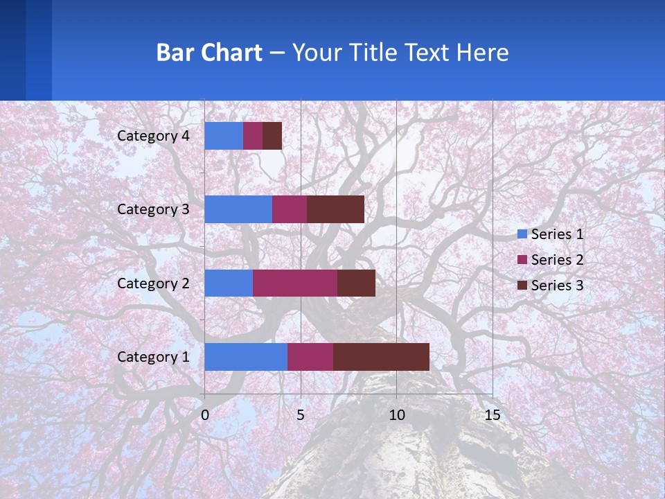 A Tree With Pink Leaves Is Shown In This Powerpoint Presentation PowerPoint Template