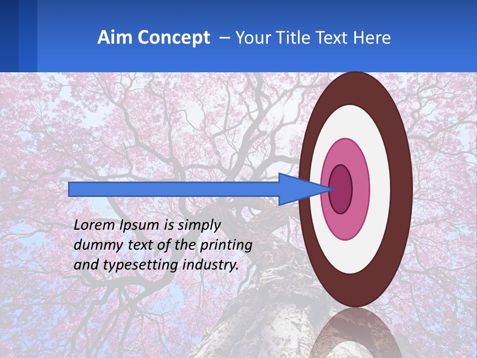 A Tree With Pink Leaves Is Shown In This Powerpoint Presentation PowerPoint Template