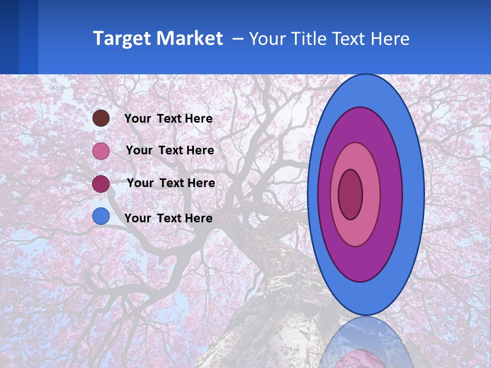 A Tree With Pink Leaves Is Shown In This Powerpoint Presentation PowerPoint Template