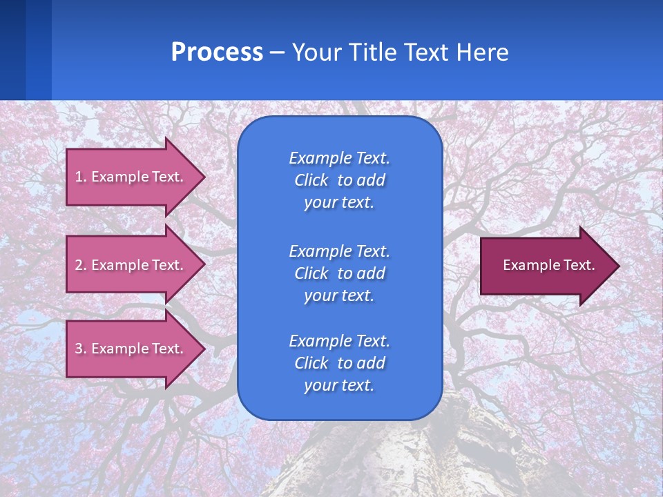 A Tree With Pink Leaves Is Shown In This Powerpoint Presentation PowerPoint Template