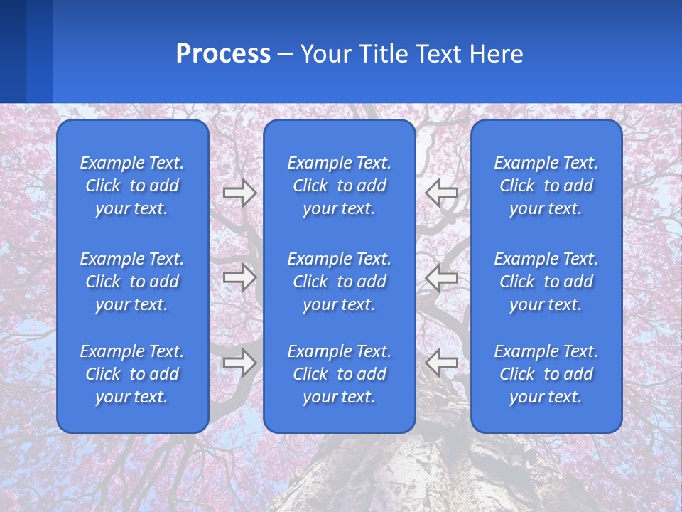 A Tree With Pink Leaves Is Shown In This Powerpoint Presentation PowerPoint Template