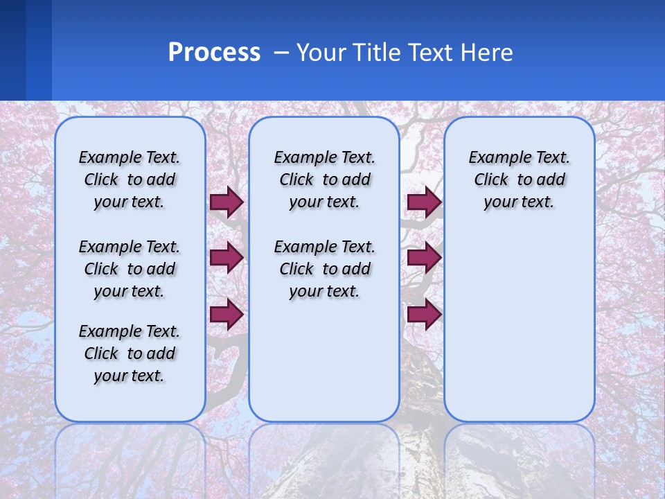 A Tree With Pink Leaves Is Shown In This Powerpoint Presentation PowerPoint Template