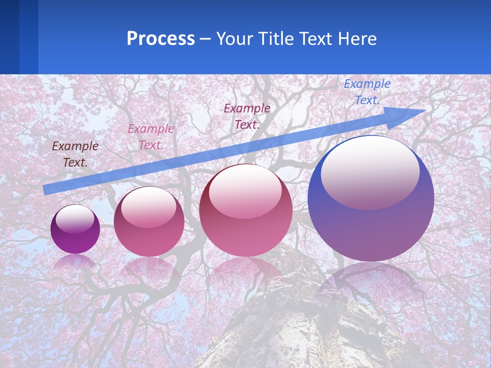 A Tree With Pink Leaves Is Shown In This Powerpoint Presentation PowerPoint Template