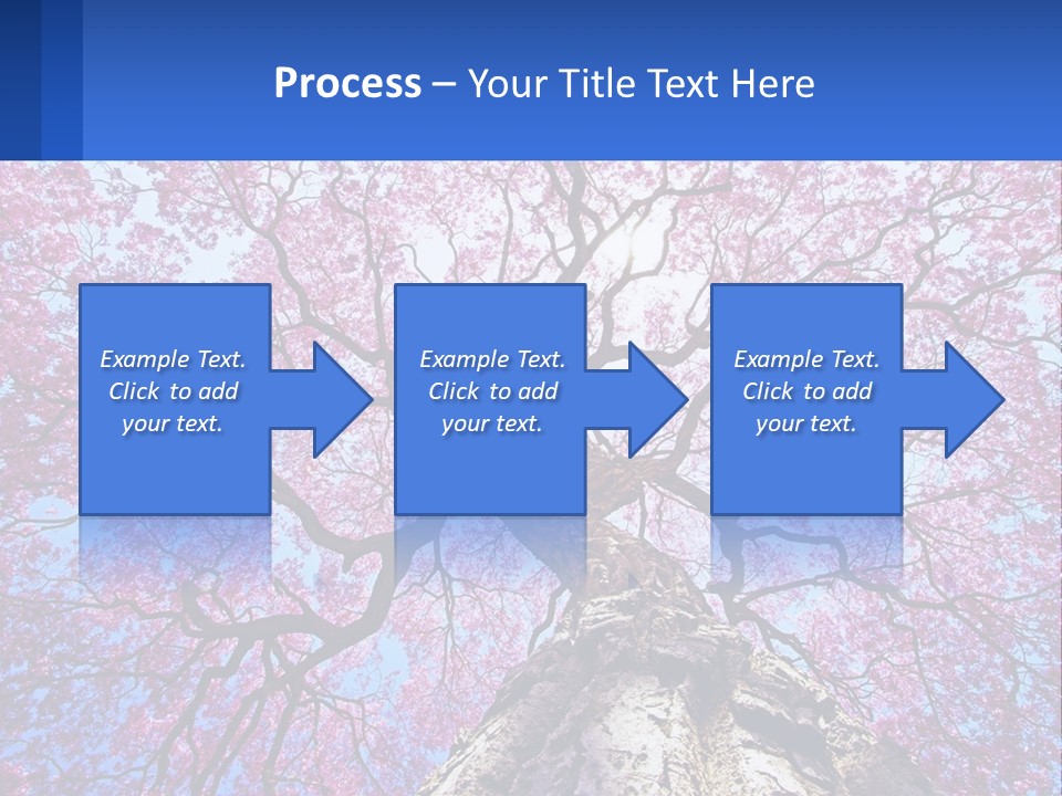 A Tree With Pink Leaves Is Shown In This Powerpoint Presentation PowerPoint Template