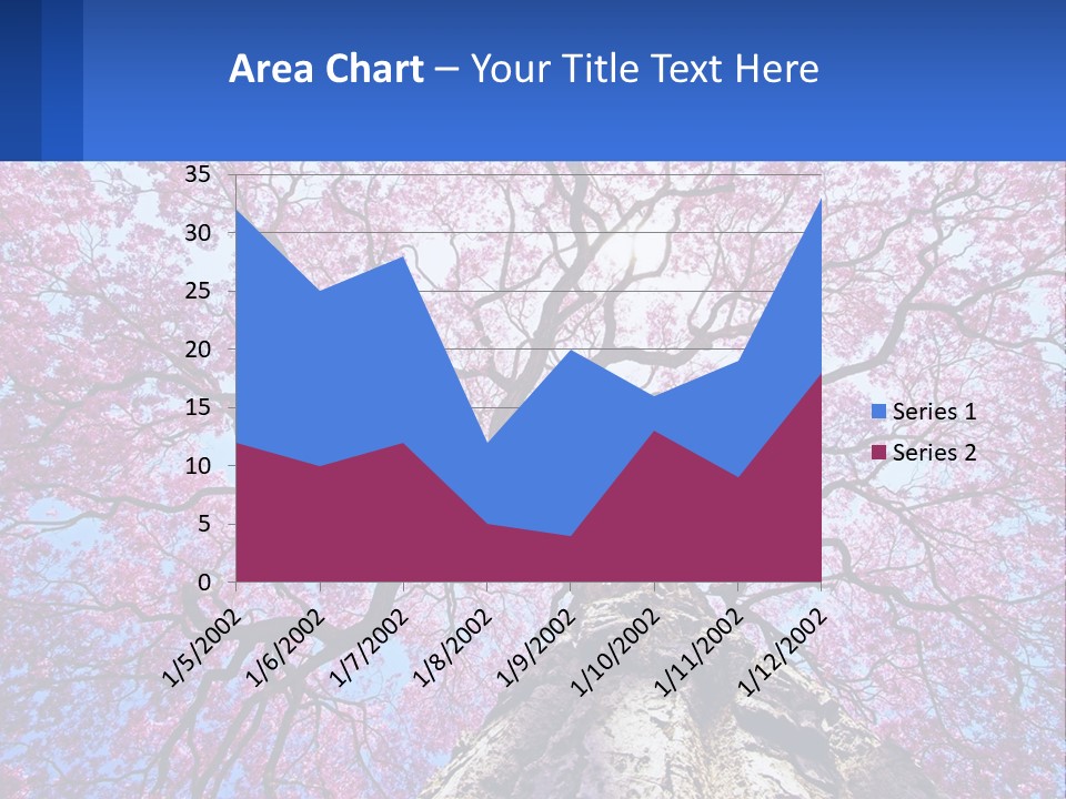 A Tree With Pink Leaves Is Shown In This Powerpoint Presentation PowerPoint Template