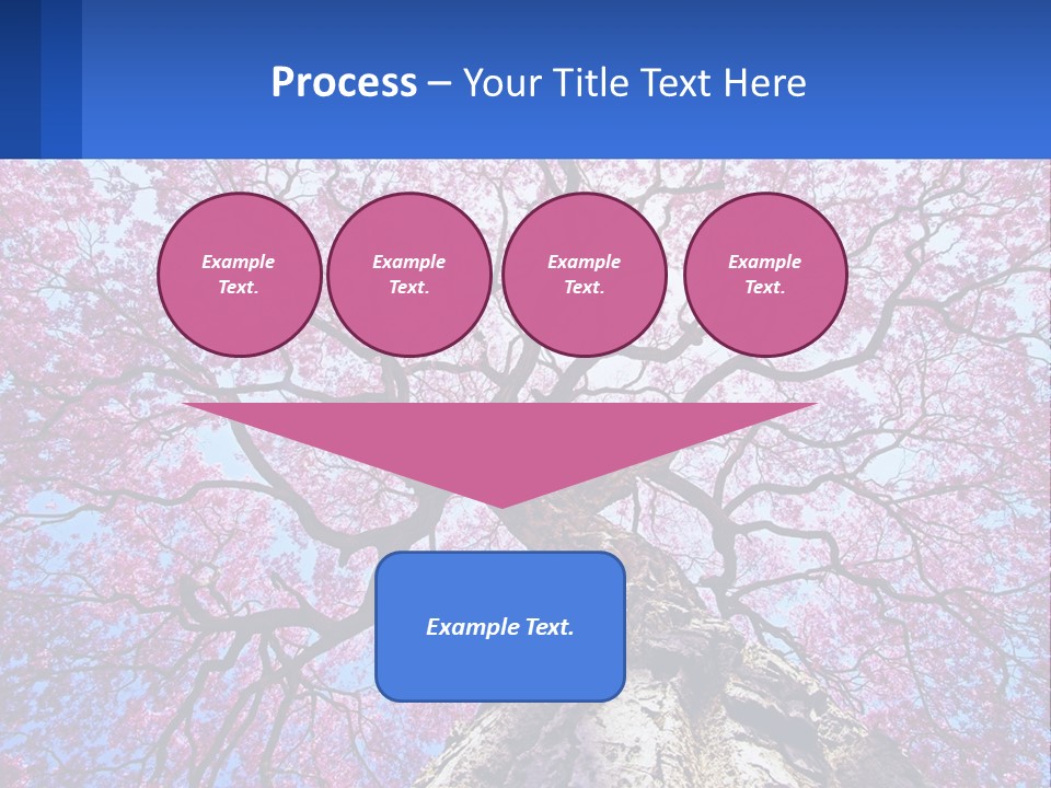 A Tree With Pink Leaves Is Shown In This Powerpoint Presentation PowerPoint Template