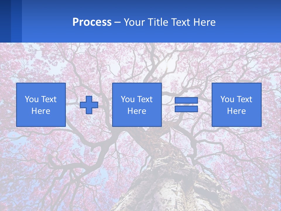 A Tree With Pink Leaves Is Shown In This Powerpoint Presentation PowerPoint Template