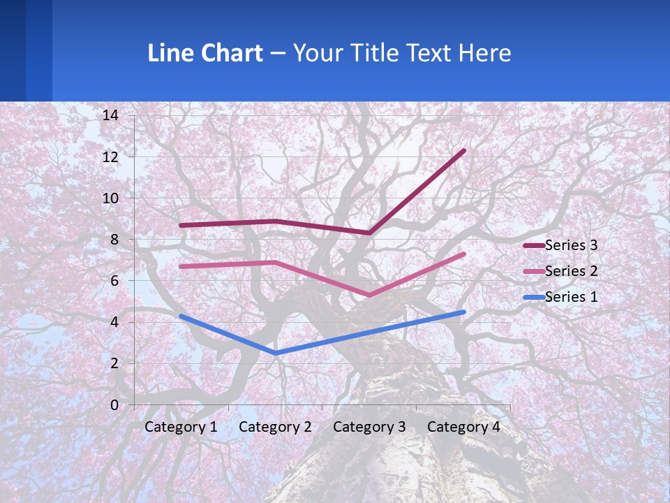 A Tree With Pink Leaves Is Shown In This Powerpoint Presentation PowerPoint Template