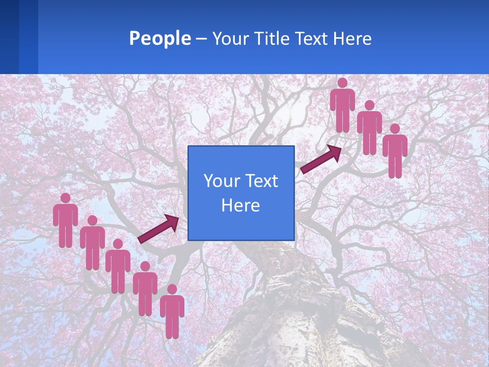 A Tree With Pink Leaves Is Shown In This Powerpoint Presentation PowerPoint Template