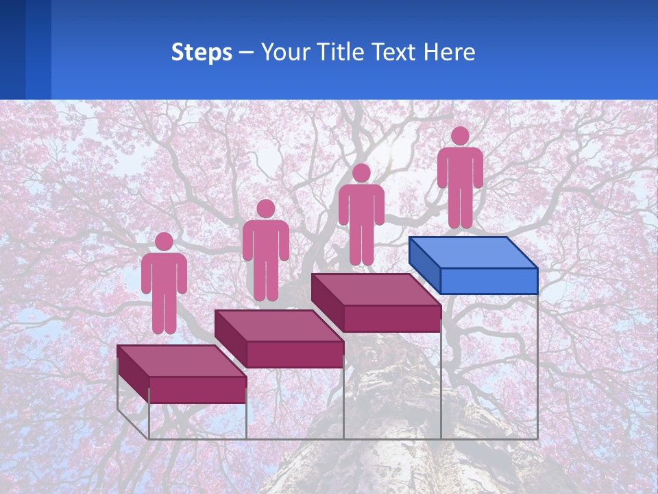 A Tree With Pink Leaves Is Shown In This Powerpoint Presentation PowerPoint Template