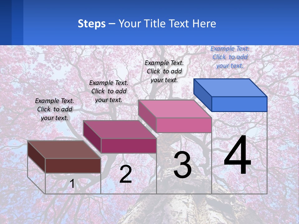 A Tree With Pink Leaves Is Shown In This Powerpoint Presentation PowerPoint Template
