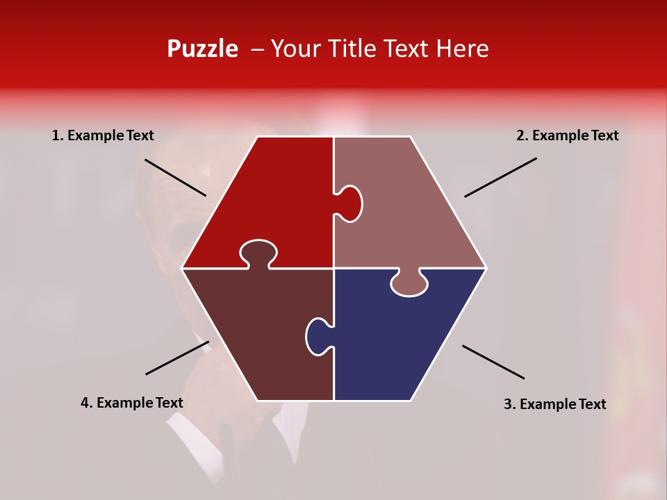 A Man In A Suit And Tie Standing In Front Of Flags PowerPoint Template