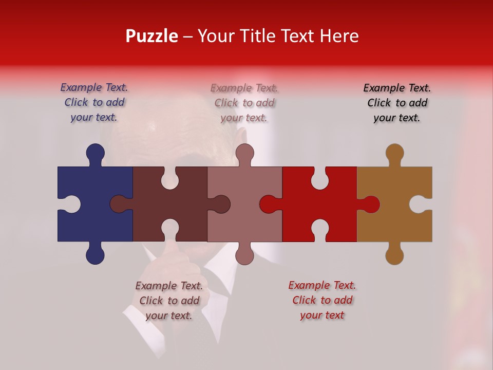 A Man In A Suit And Tie Standing In Front Of Flags PowerPoint Template