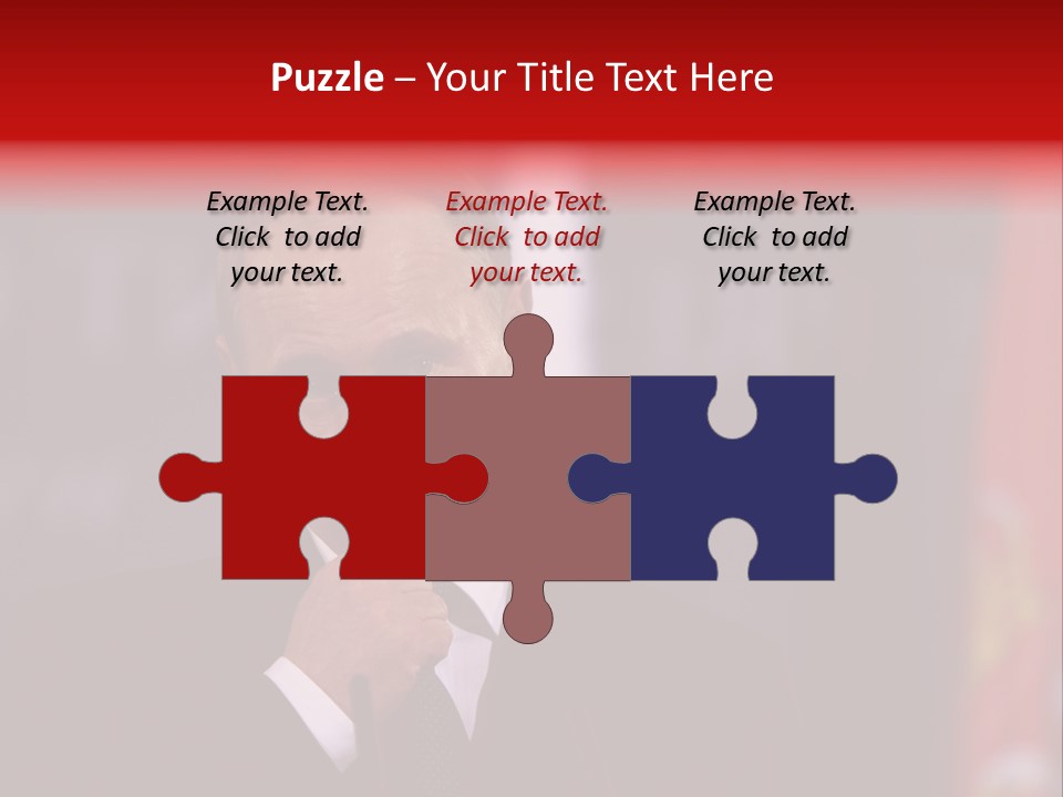 A Man In A Suit And Tie Standing In Front Of Flags PowerPoint Template