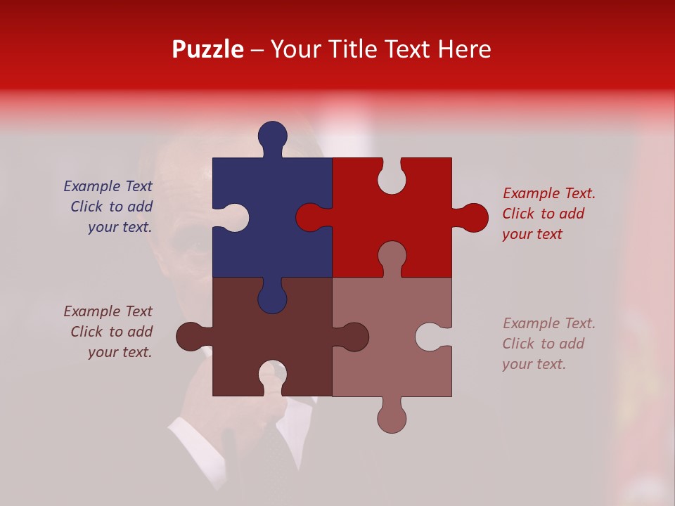 A Man In A Suit And Tie Standing In Front Of Flags PowerPoint Template