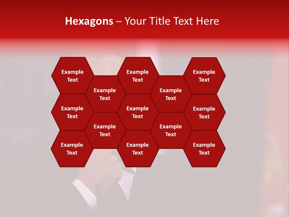 A Man In A Suit And Tie Standing In Front Of Flags PowerPoint Template