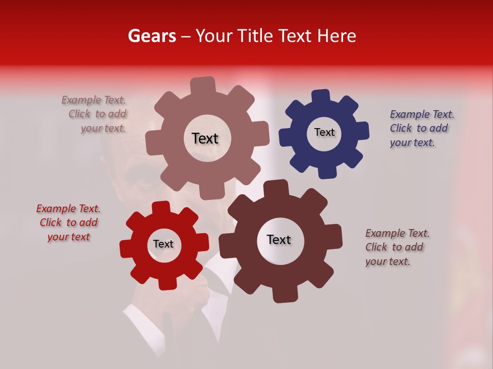 A Man In A Suit And Tie Standing In Front Of Flags PowerPoint Template