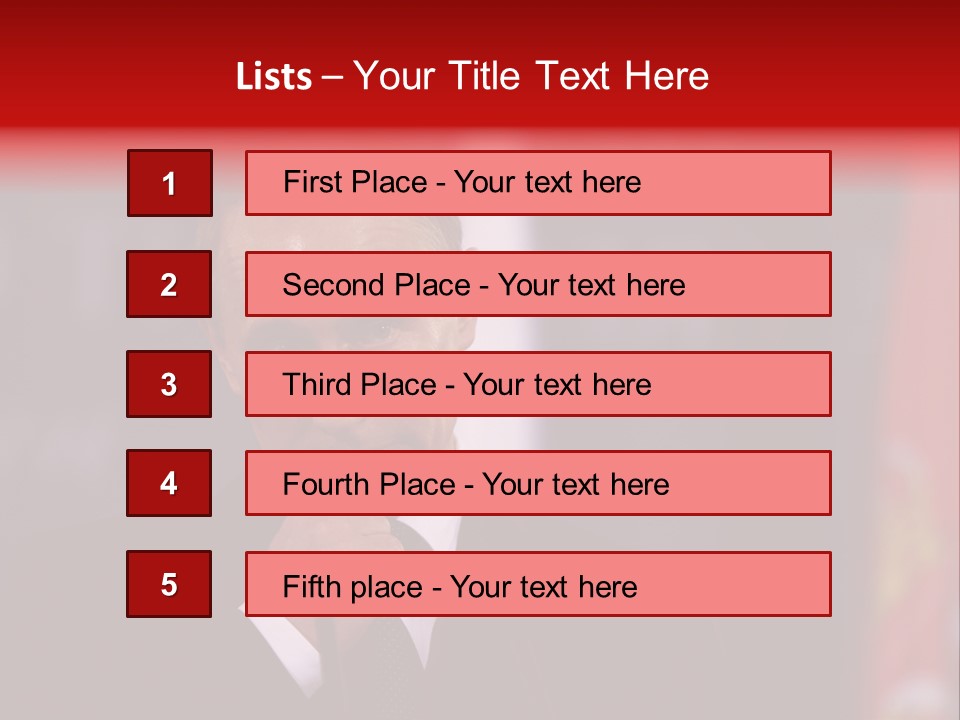 A Man In A Suit And Tie Standing In Front Of Flags PowerPoint Template