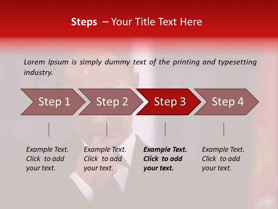 A Man In A Suit And Tie Standing In Front Of Flags PowerPoint Template