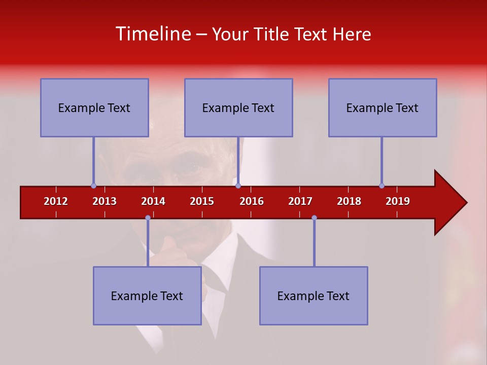 A Man In A Suit And Tie Standing In Front Of Flags PowerPoint Template