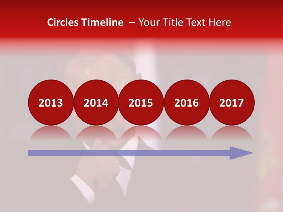 A Man In A Suit And Tie Standing In Front Of Flags PowerPoint Template