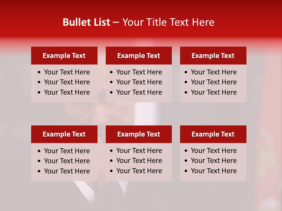 A Man In A Suit And Tie Standing In Front Of Flags PowerPoint Template