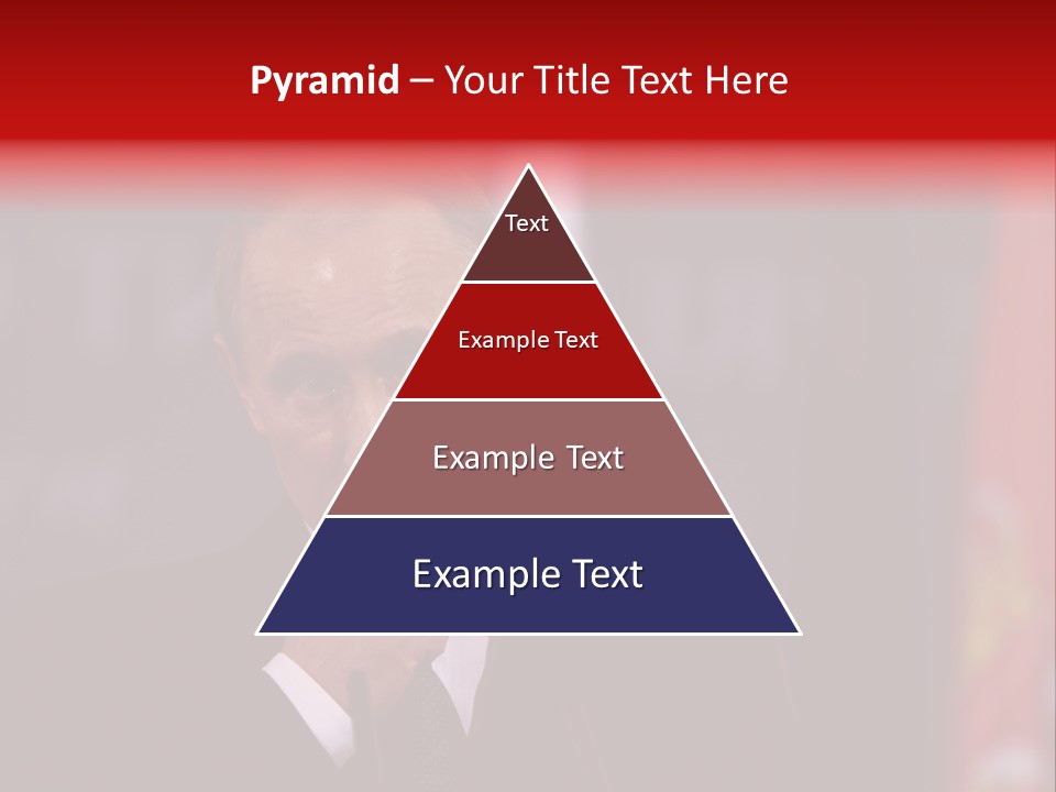 A Man In A Suit And Tie Standing In Front Of Flags PowerPoint Template