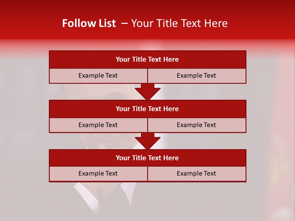 A Man In A Suit And Tie Standing In Front Of Flags PowerPoint Template