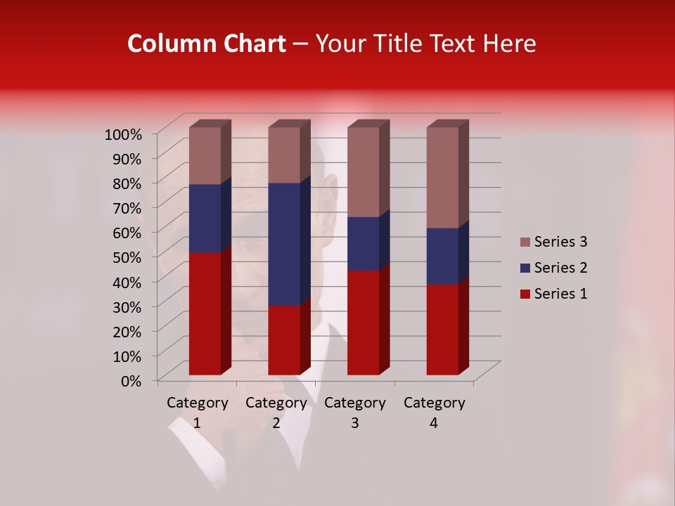 A Man In A Suit And Tie Standing In Front Of Flags PowerPoint Template