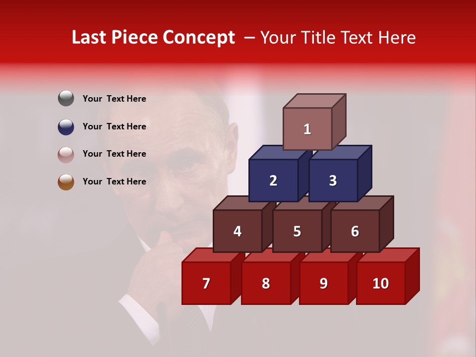 A Man In A Suit And Tie Standing In Front Of Flags PowerPoint Template