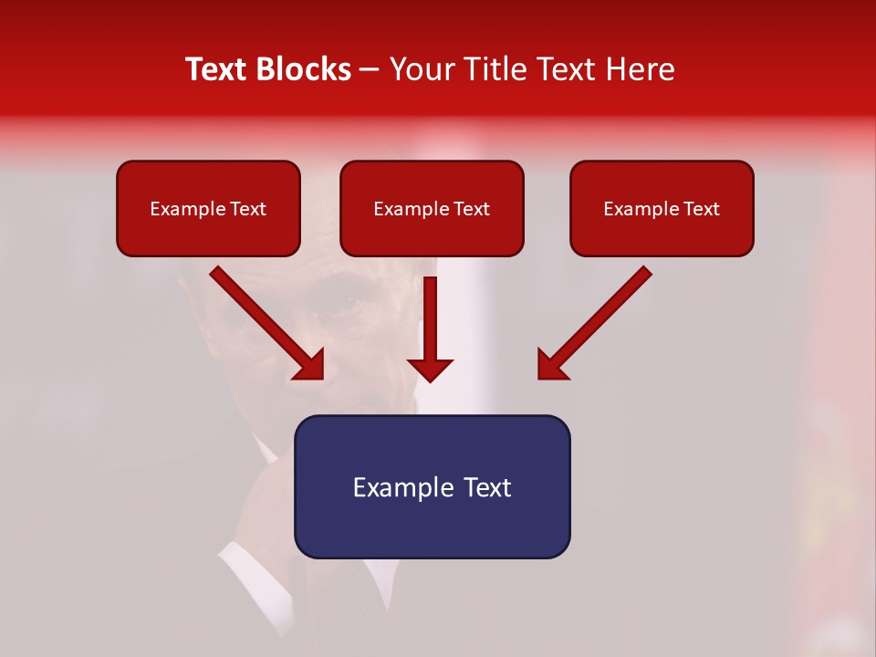 A Man In A Suit And Tie Standing In Front Of Flags PowerPoint Template