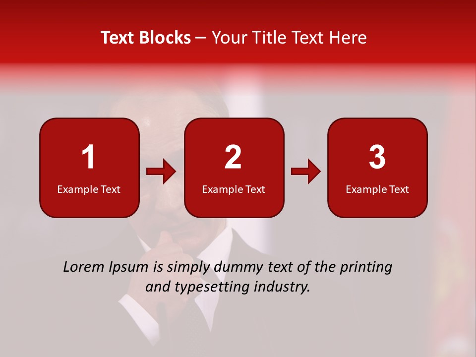 A Man In A Suit And Tie Standing In Front Of Flags PowerPoint Template