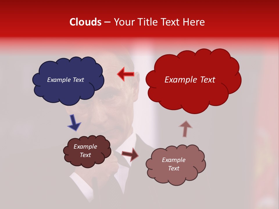 A Man In A Suit And Tie Standing In Front Of Flags PowerPoint Template