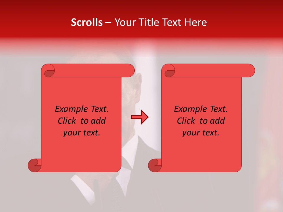 A Man In A Suit And Tie Standing In Front Of Flags PowerPoint Template