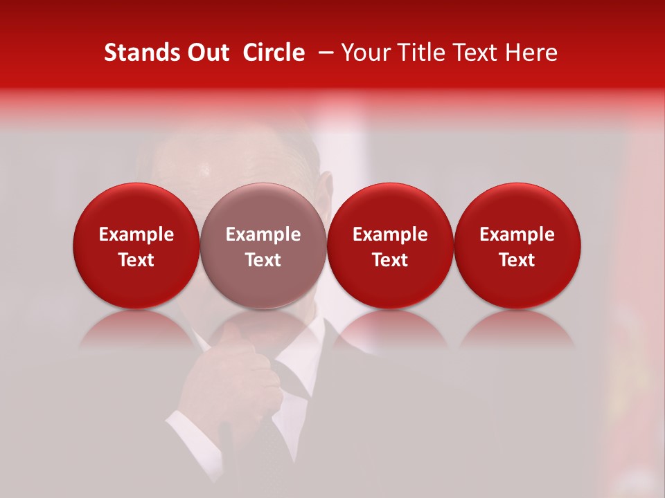 A Man In A Suit And Tie Standing In Front Of Flags PowerPoint Template