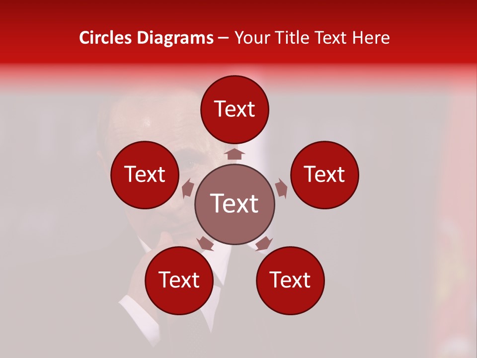 A Man In A Suit And Tie Standing In Front Of Flags PowerPoint Template