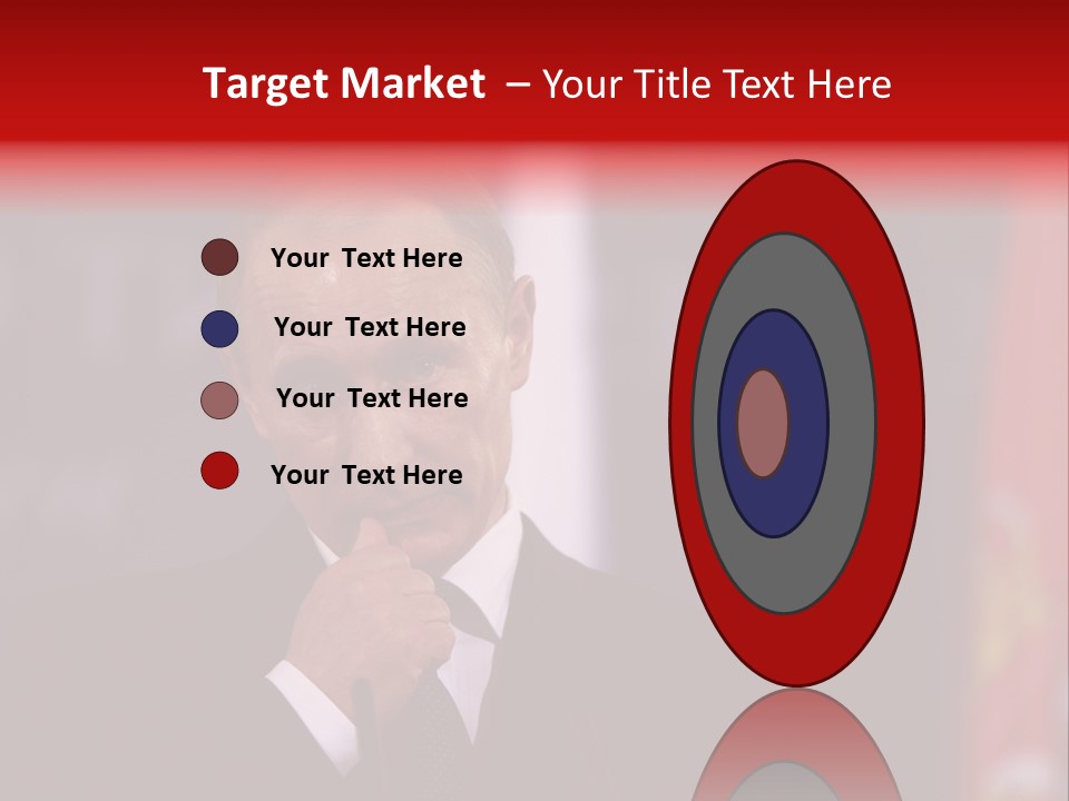 A Man In A Suit And Tie Standing In Front Of Flags PowerPoint Template