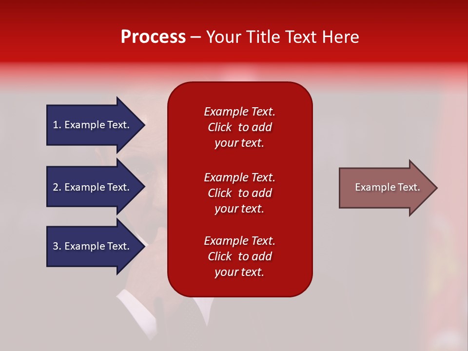 A Man In A Suit And Tie Standing In Front Of Flags PowerPoint Template