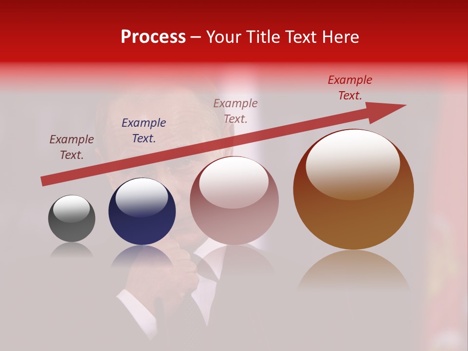 A Man In A Suit And Tie Standing In Front Of Flags PowerPoint Template