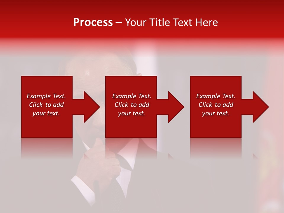 A Man In A Suit And Tie Standing In Front Of Flags PowerPoint Template