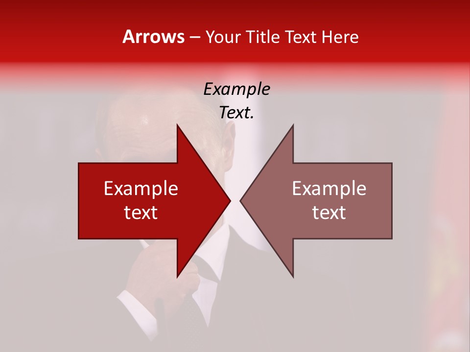 A Man In A Suit And Tie Standing In Front Of Flags PowerPoint Template