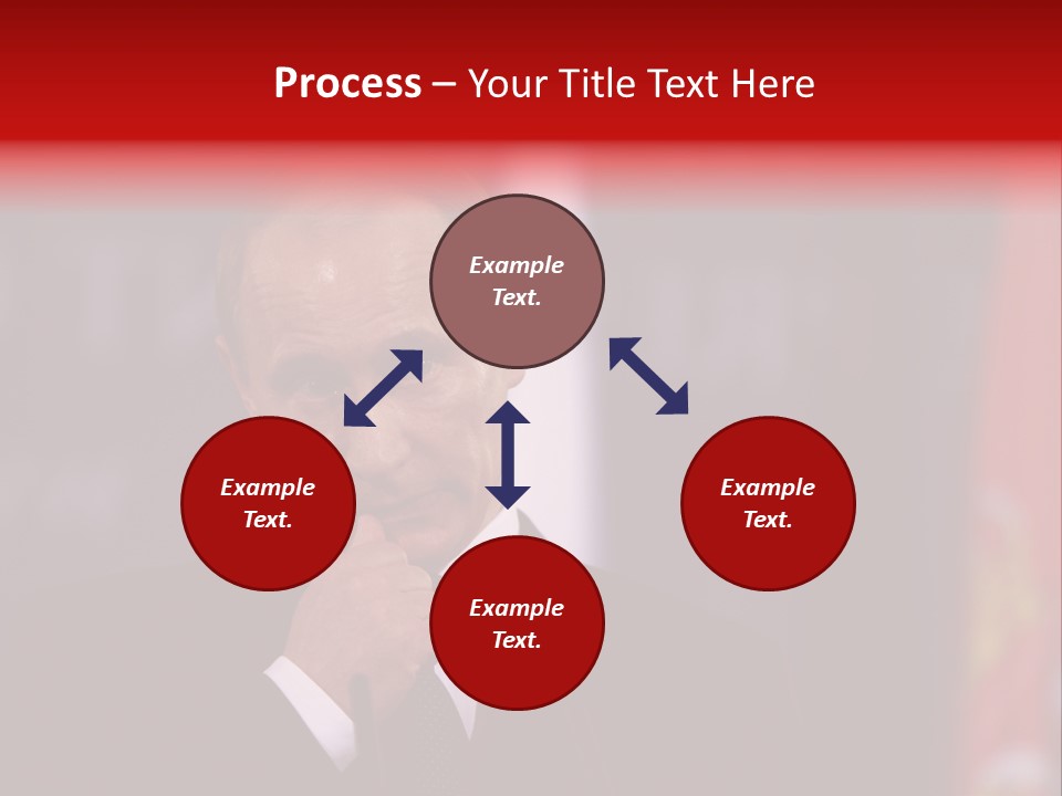 A Man In A Suit And Tie Standing In Front Of Flags PowerPoint Template