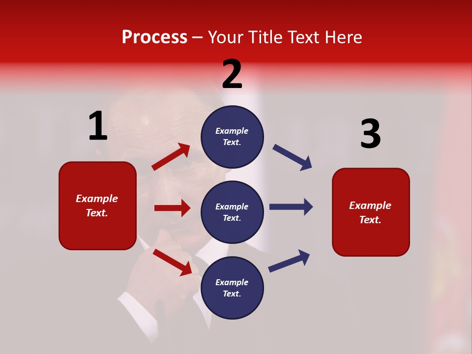 A Man In A Suit And Tie Standing In Front Of Flags PowerPoint Template