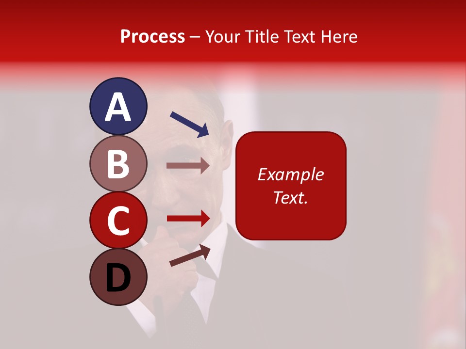 A Man In A Suit And Tie Standing In Front Of Flags PowerPoint Template