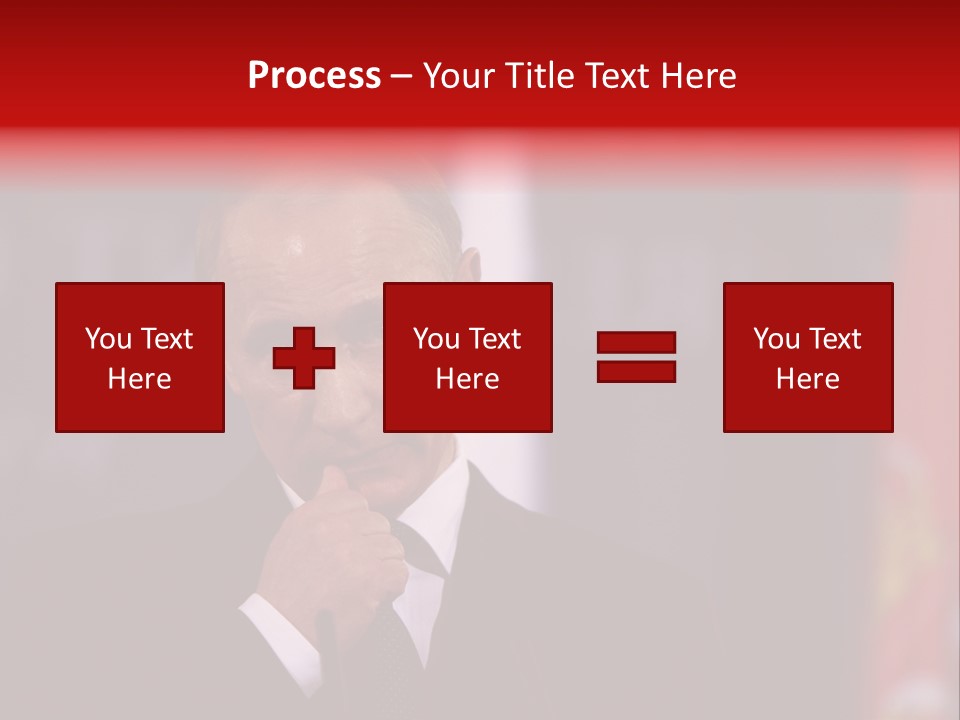 A Man In A Suit And Tie Standing In Front Of Flags PowerPoint Template