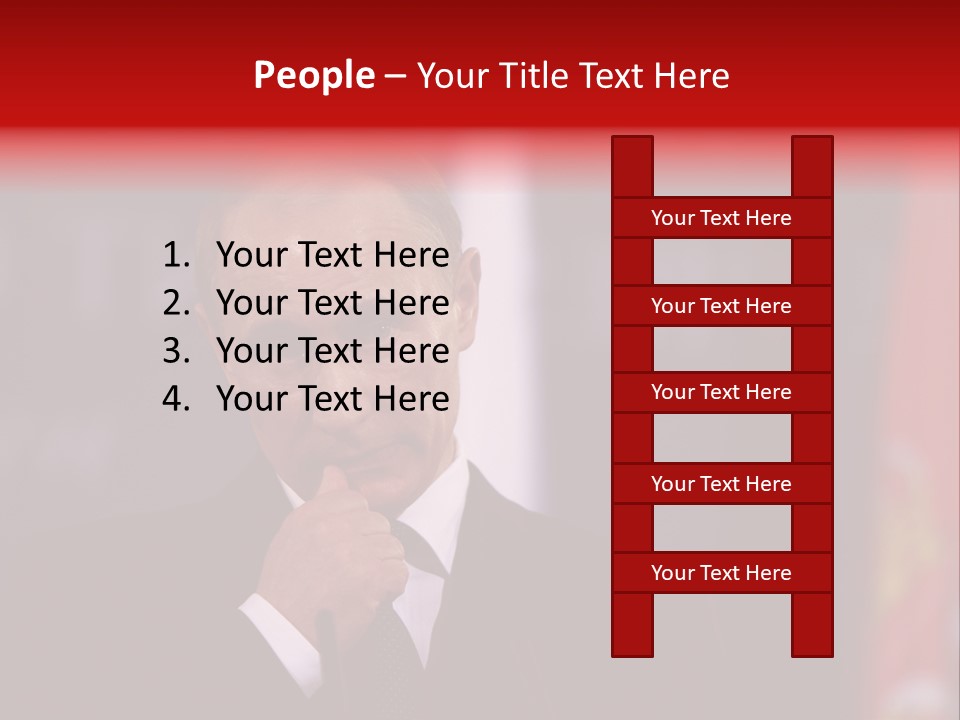 A Man In A Suit And Tie Standing In Front Of Flags PowerPoint Template