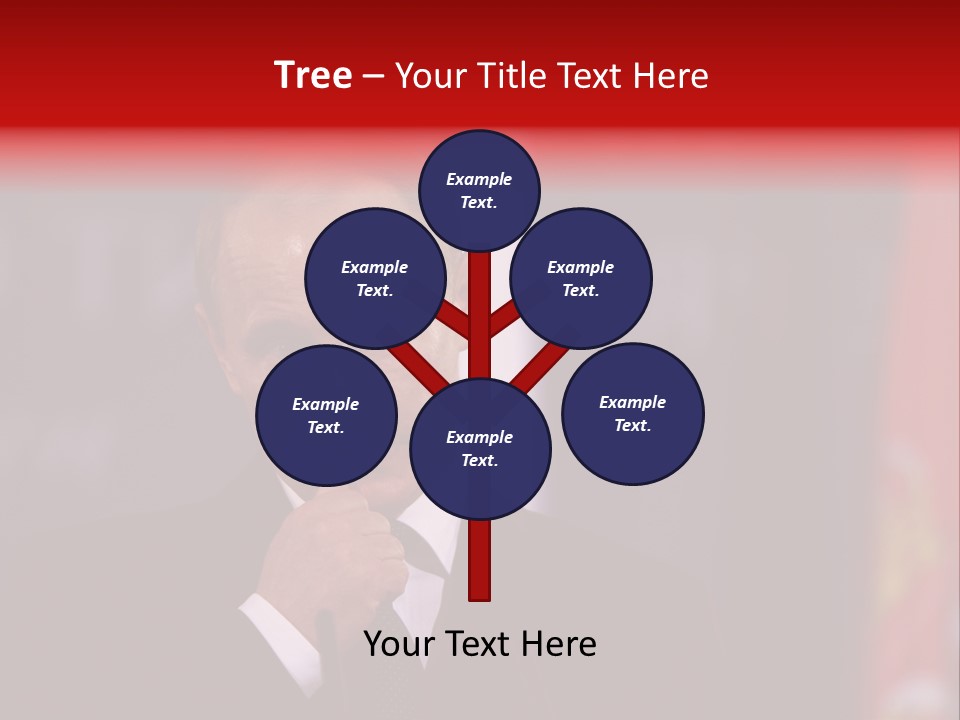 A Man In A Suit And Tie Standing In Front Of Flags PowerPoint Template