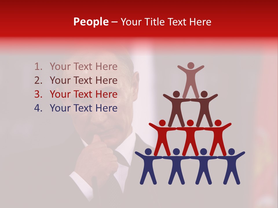 A Man In A Suit And Tie Standing In Front Of Flags PowerPoint Template